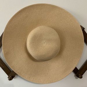 J Crew Oversized Natural Straw Beach Hat